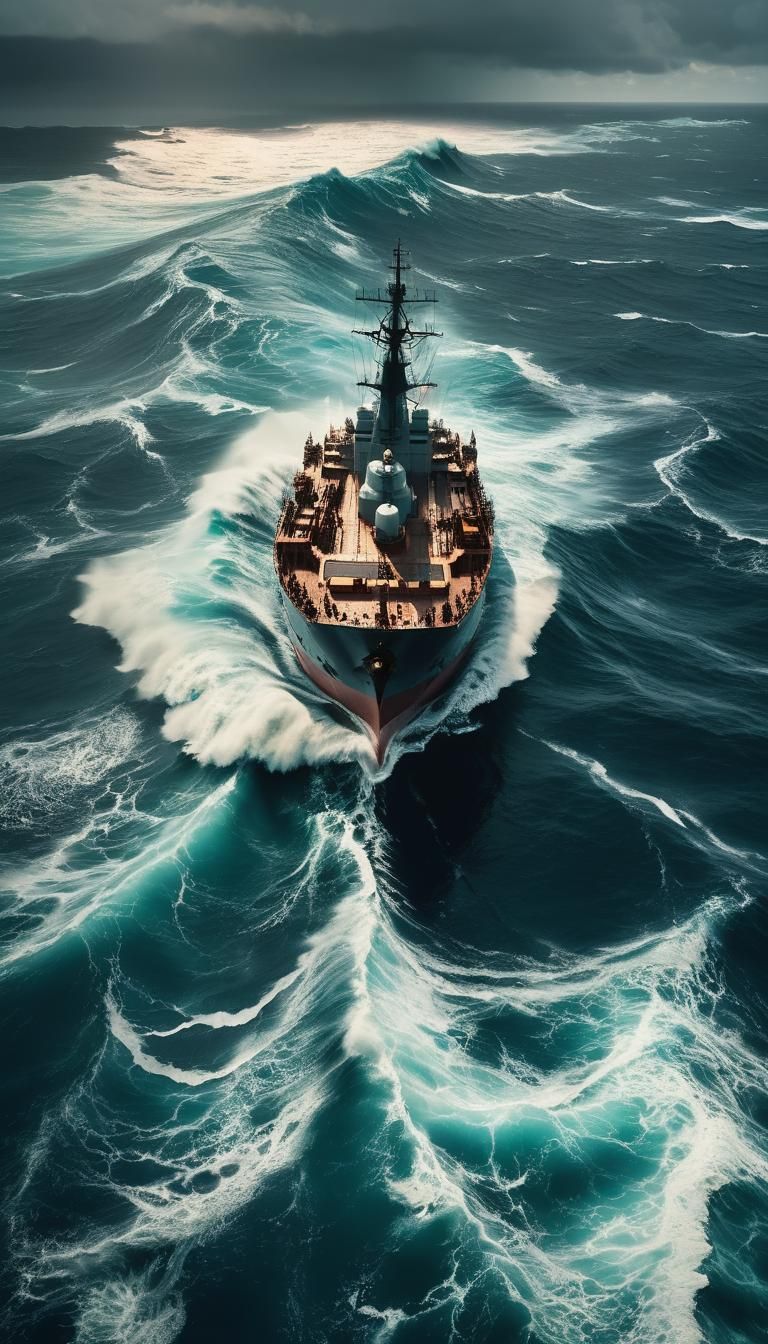 Epic Ship Battles Turbulent Ocean Waves