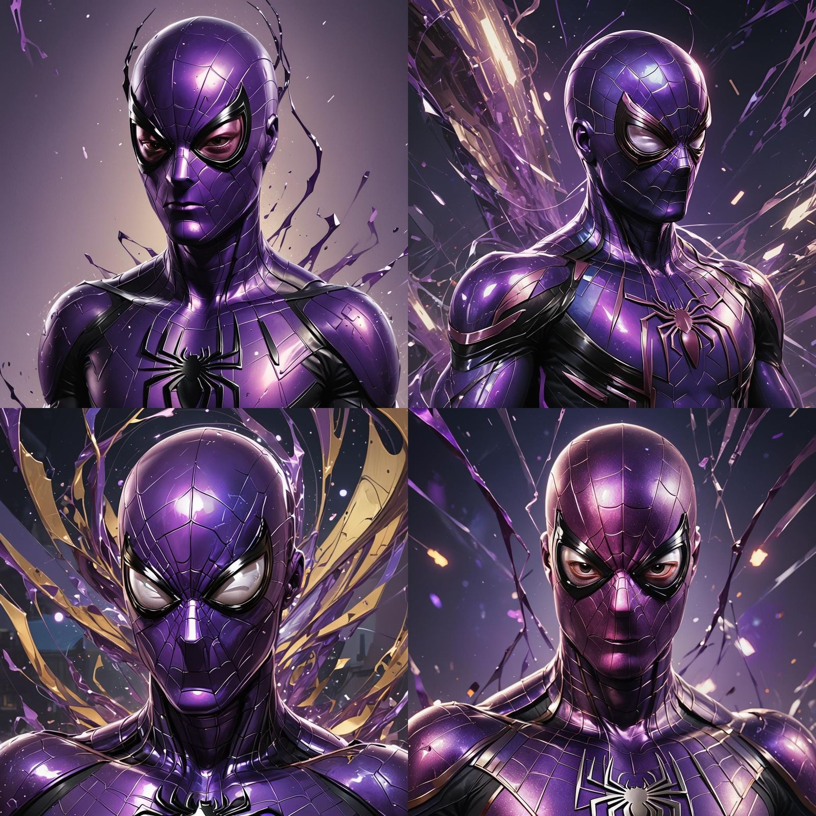 Intergalactic Spider-Man Portrait in Detailed Concept Art