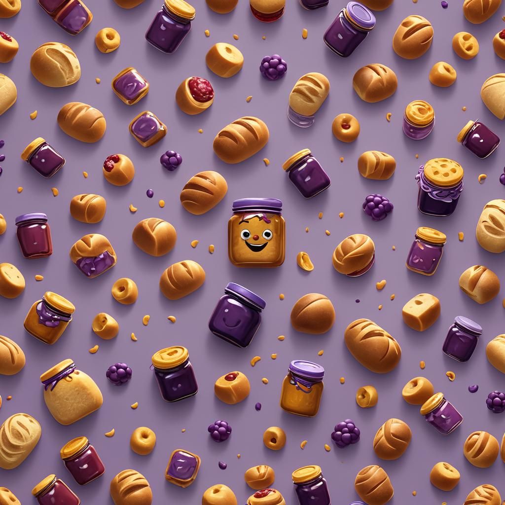 Dancing Bread and Jam in Disney Pixar Style