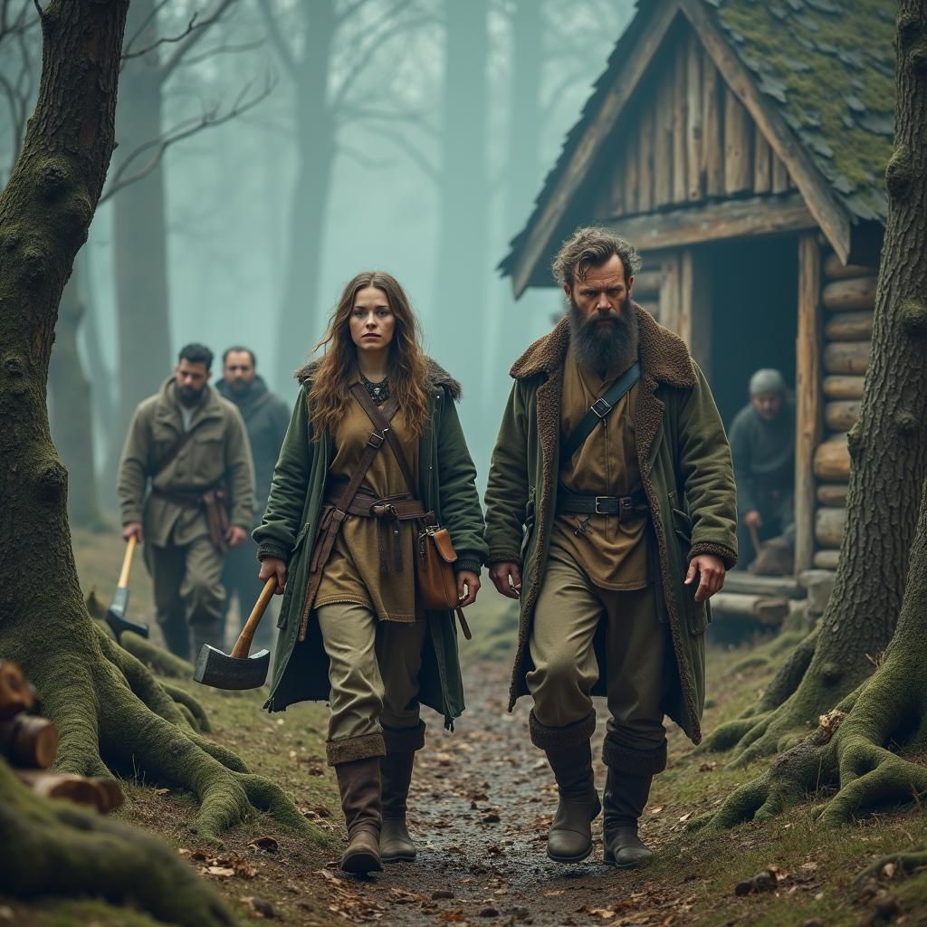 Mystical Woodcutters Camp in Fantasy Forest