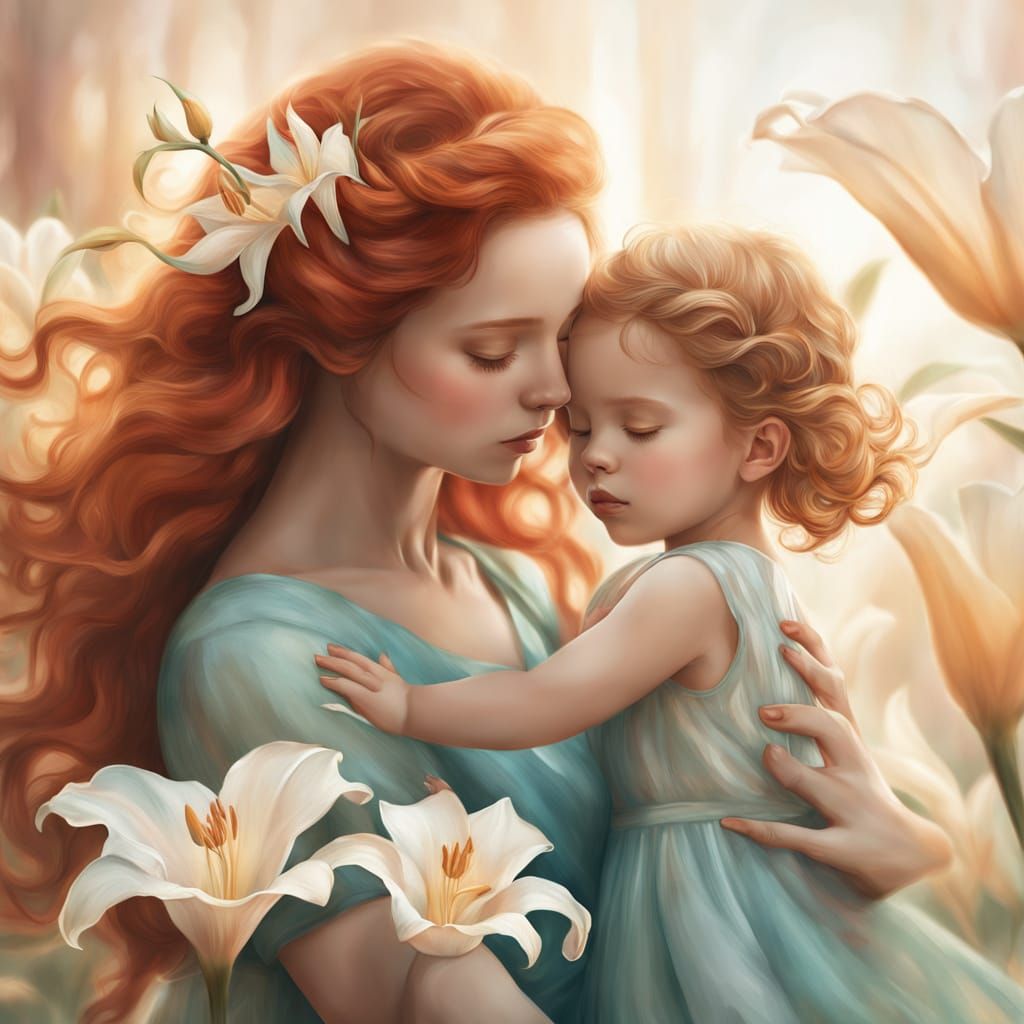 Motherly Love in a Soft, Warm Light