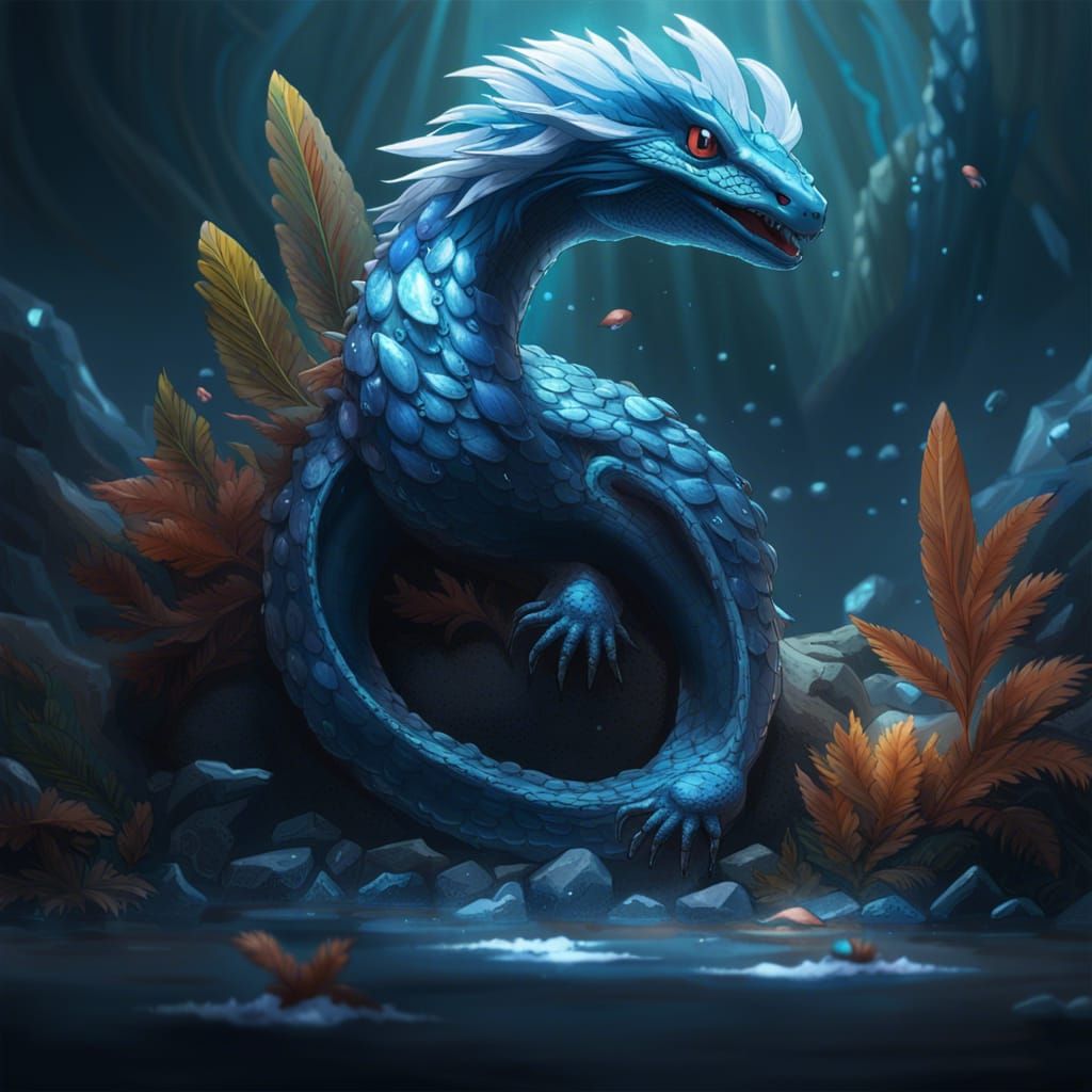 Detailed Pokémon Concept Art in Dark Fantasy Style