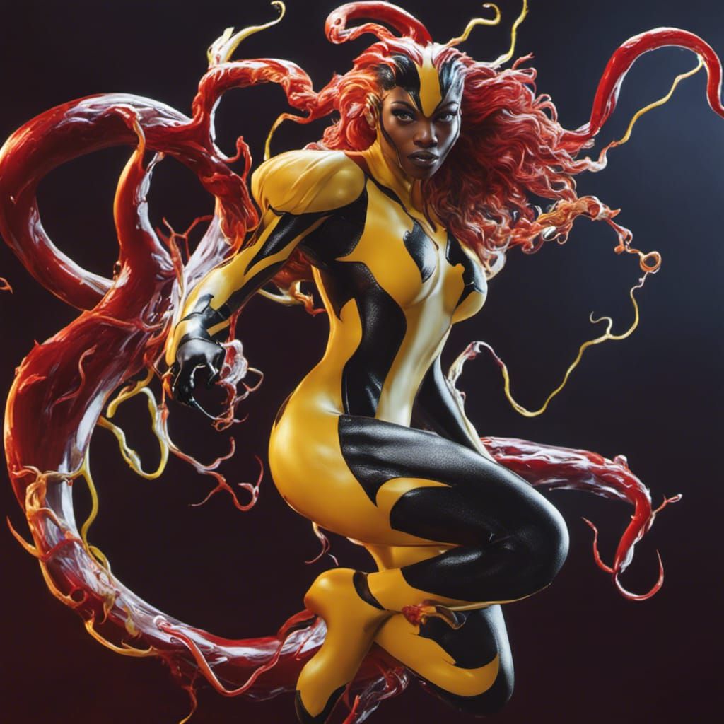 She-Venom with Yellow and Red Color Scheme