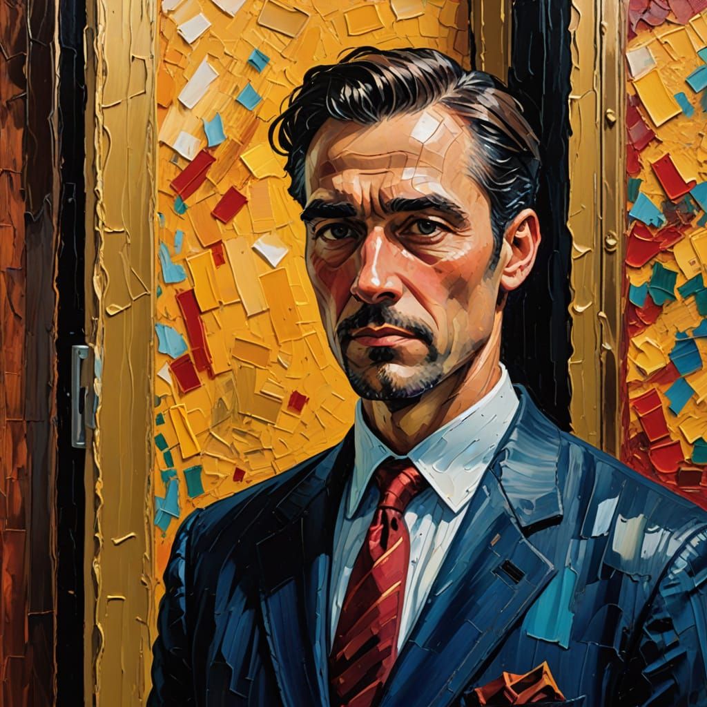 Expressionist Witness in Impasto Oil Painting