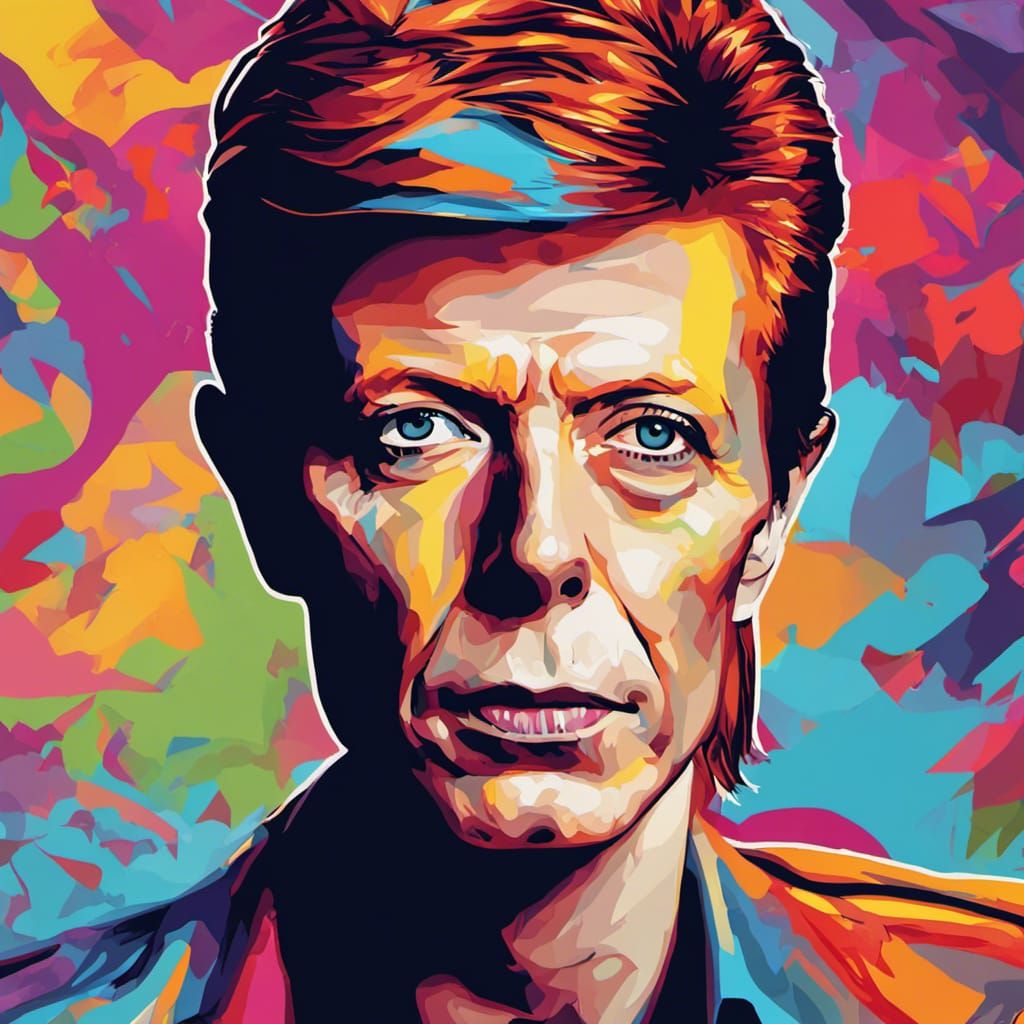 Colorful David Bowie Portrait