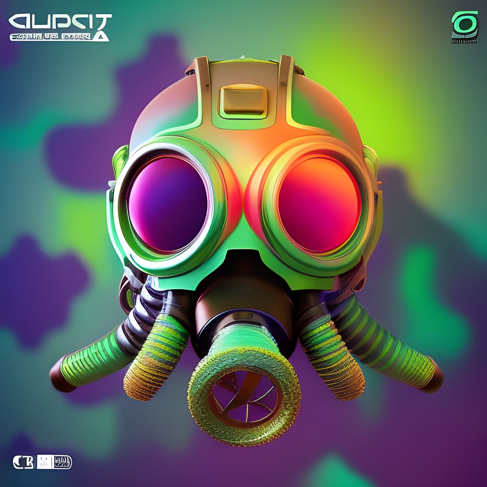 Octopus wearing a gas mask.