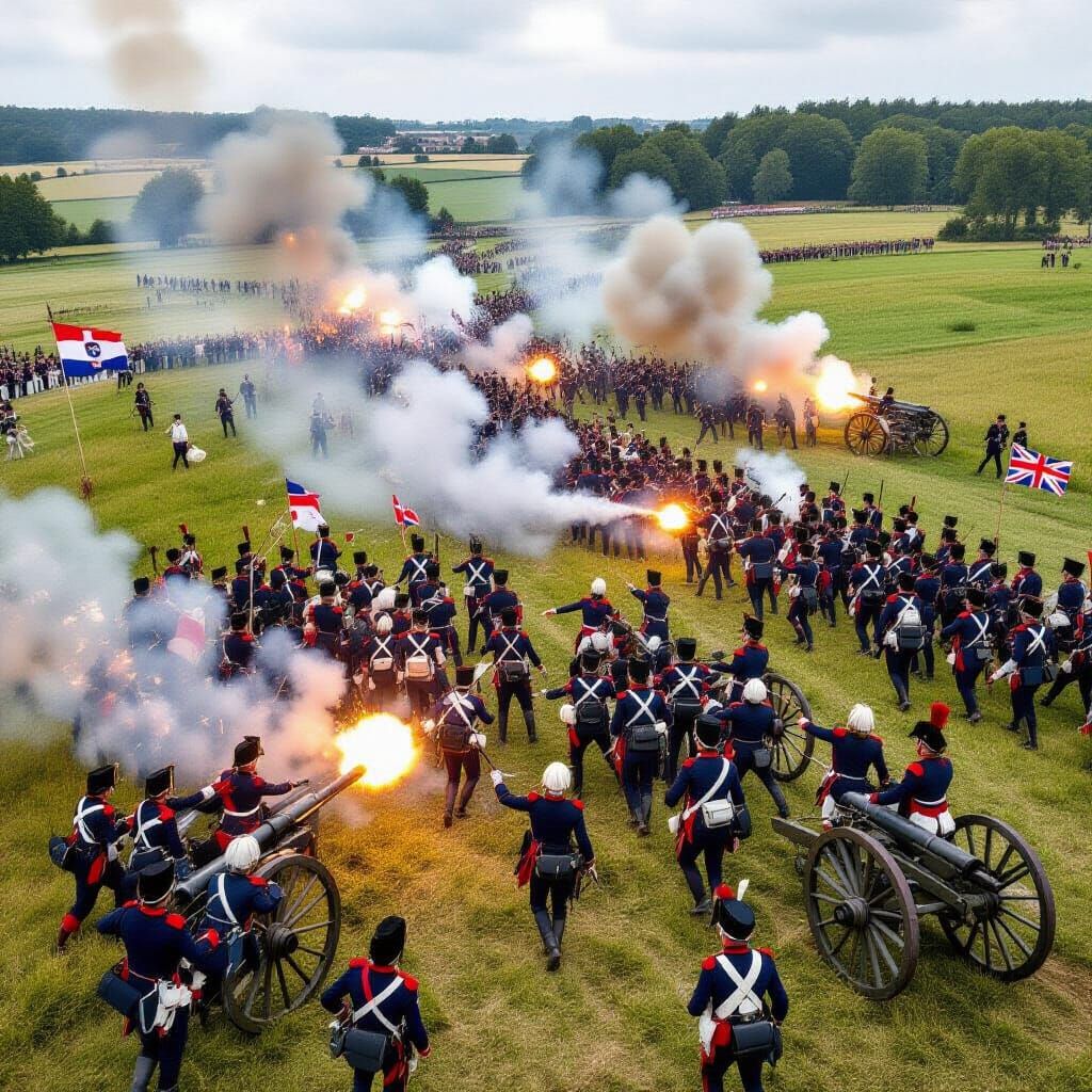 Waterloo Battlefield: Bird's-Eye View of Napoleonic Warfare