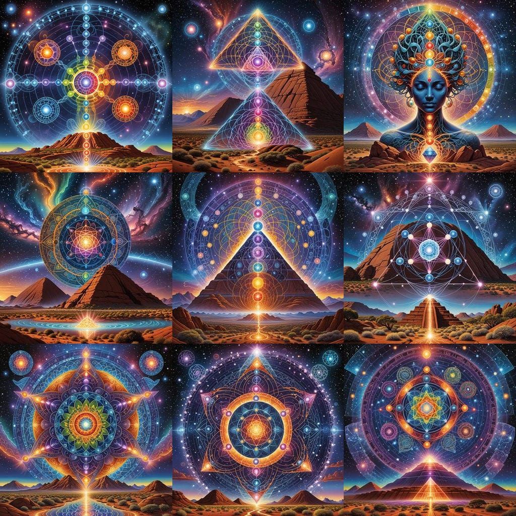 Esoteric 3D Visualization of Interconnected Geometric Forms...