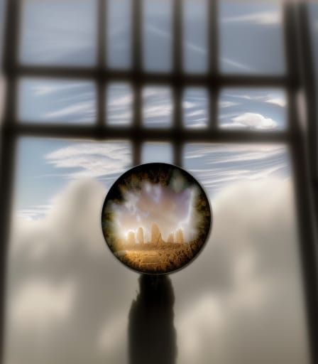 Crystal celestial quartz city in the desert heavenly sunshin...