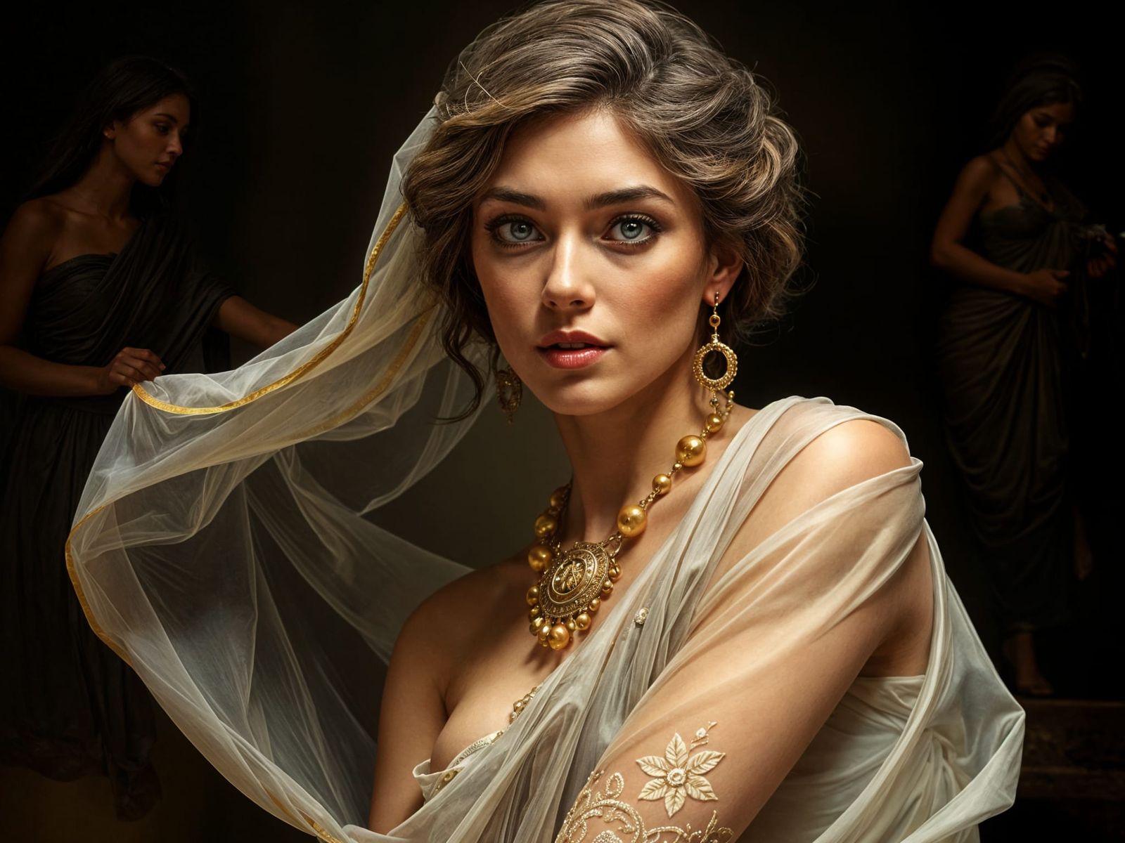 Elegant Goddess in Croquis Pose