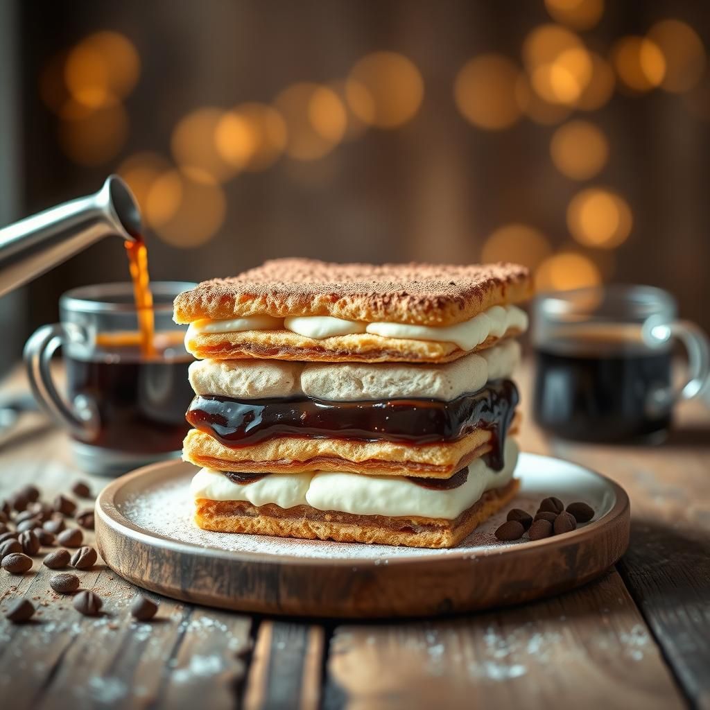 Italian Tiramisu Dessert in Photorealistic Style