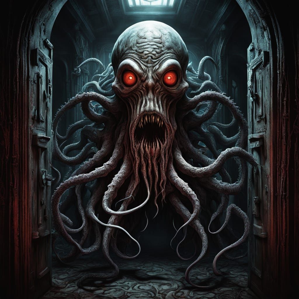 Eldritch Horror: Grotesque Creature in Bedroom