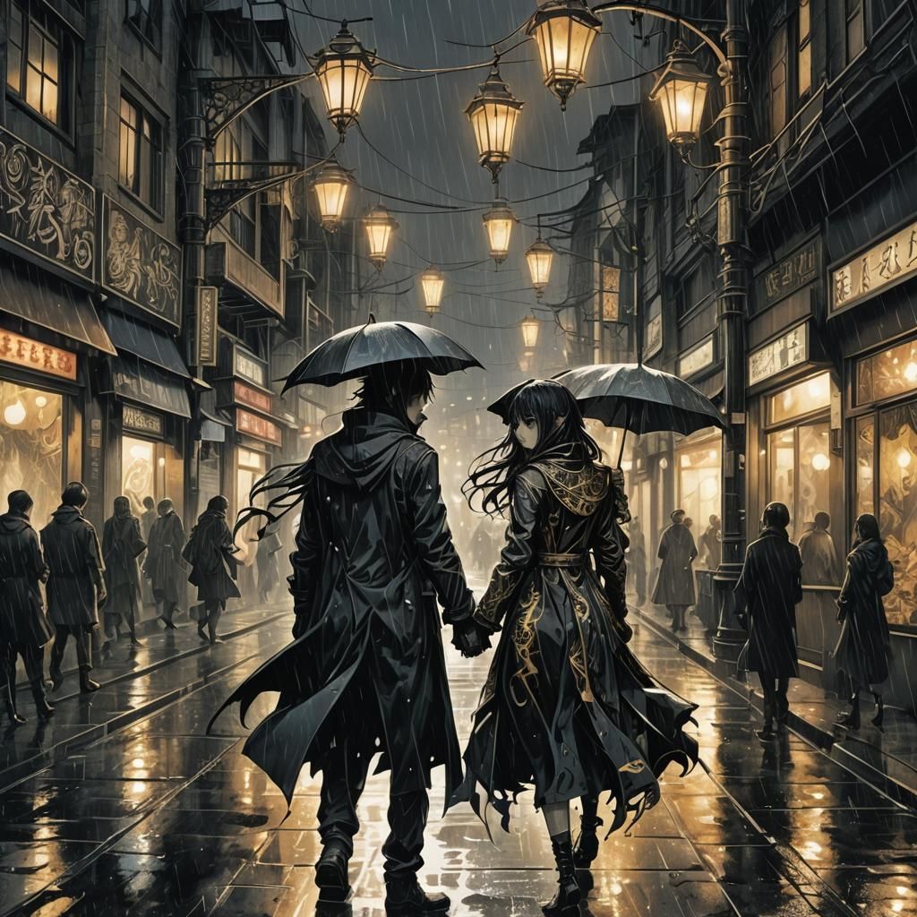 Gothic Anime Lovers Fight in Elemental City