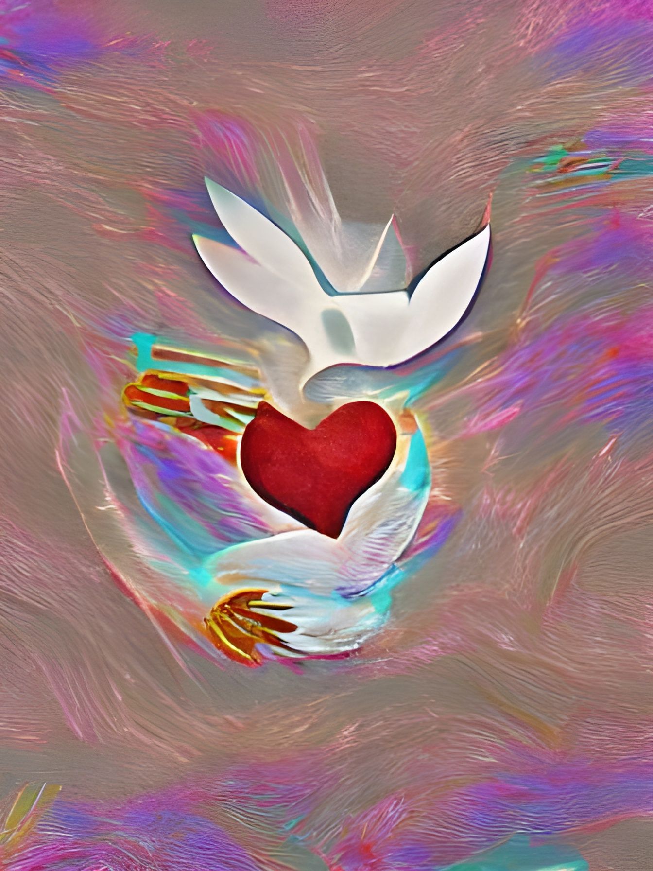 Abstract Heart Symbolizing Peace and Tranquility