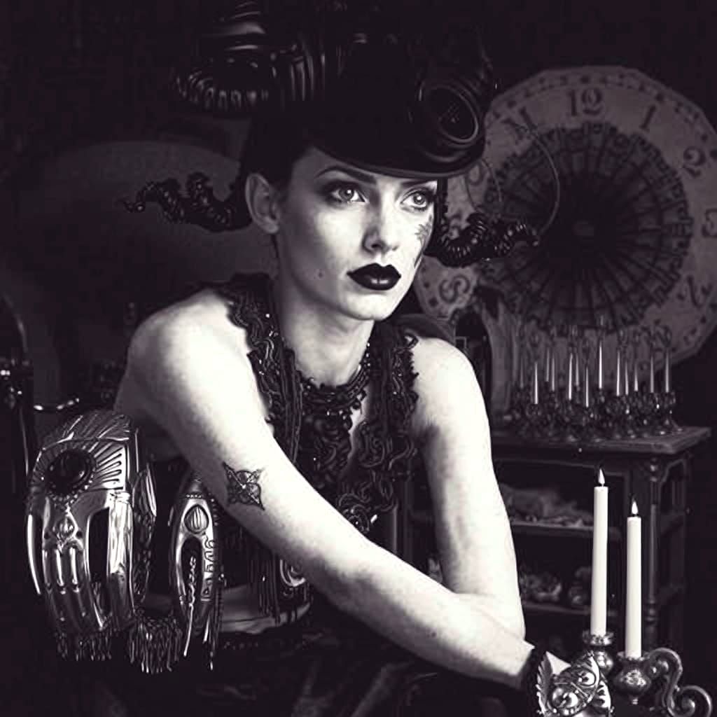 Darkly Romantic Goth Portrait on Tri-X Film