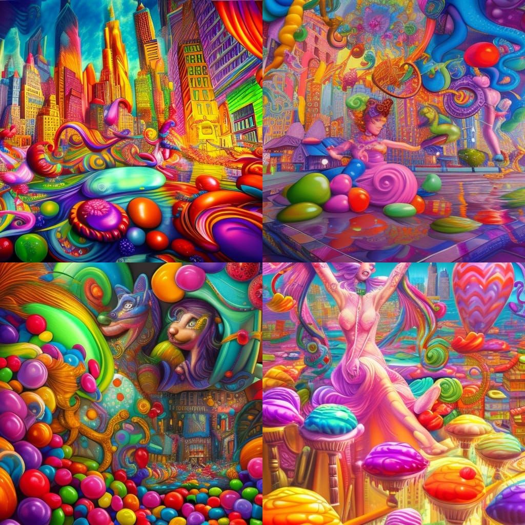 New York City Candyland in Hyperrealistic Digital Art