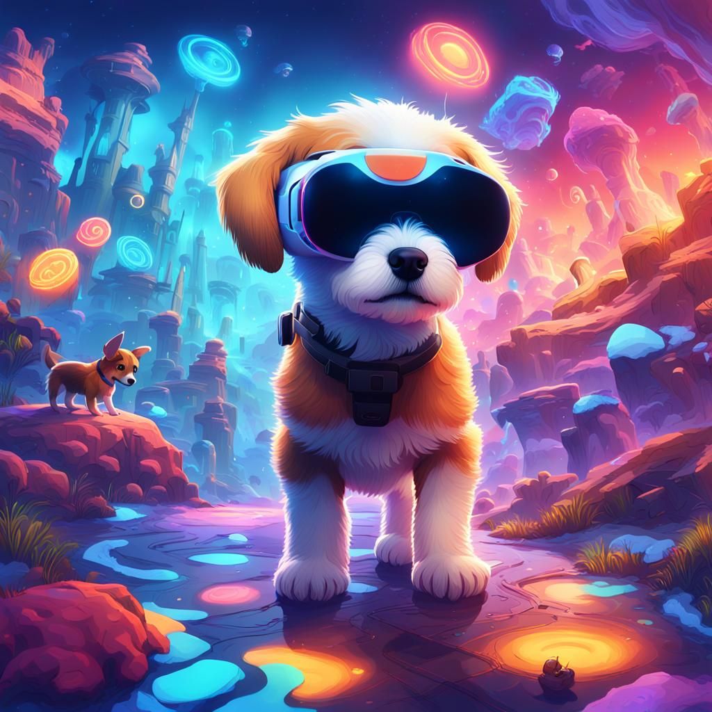 Puppy in VR: Digital Fantasy Concept Art