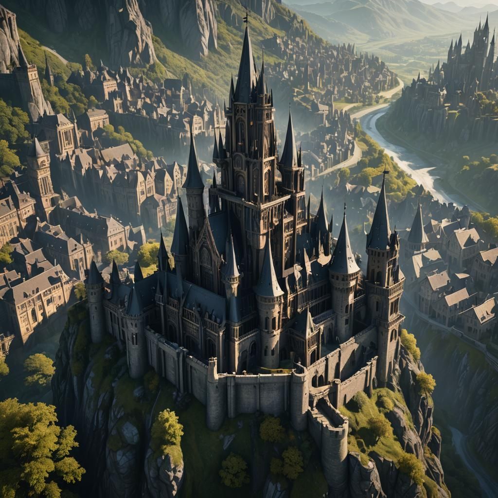 Dark Gothic Castle Fantasy Concept Art