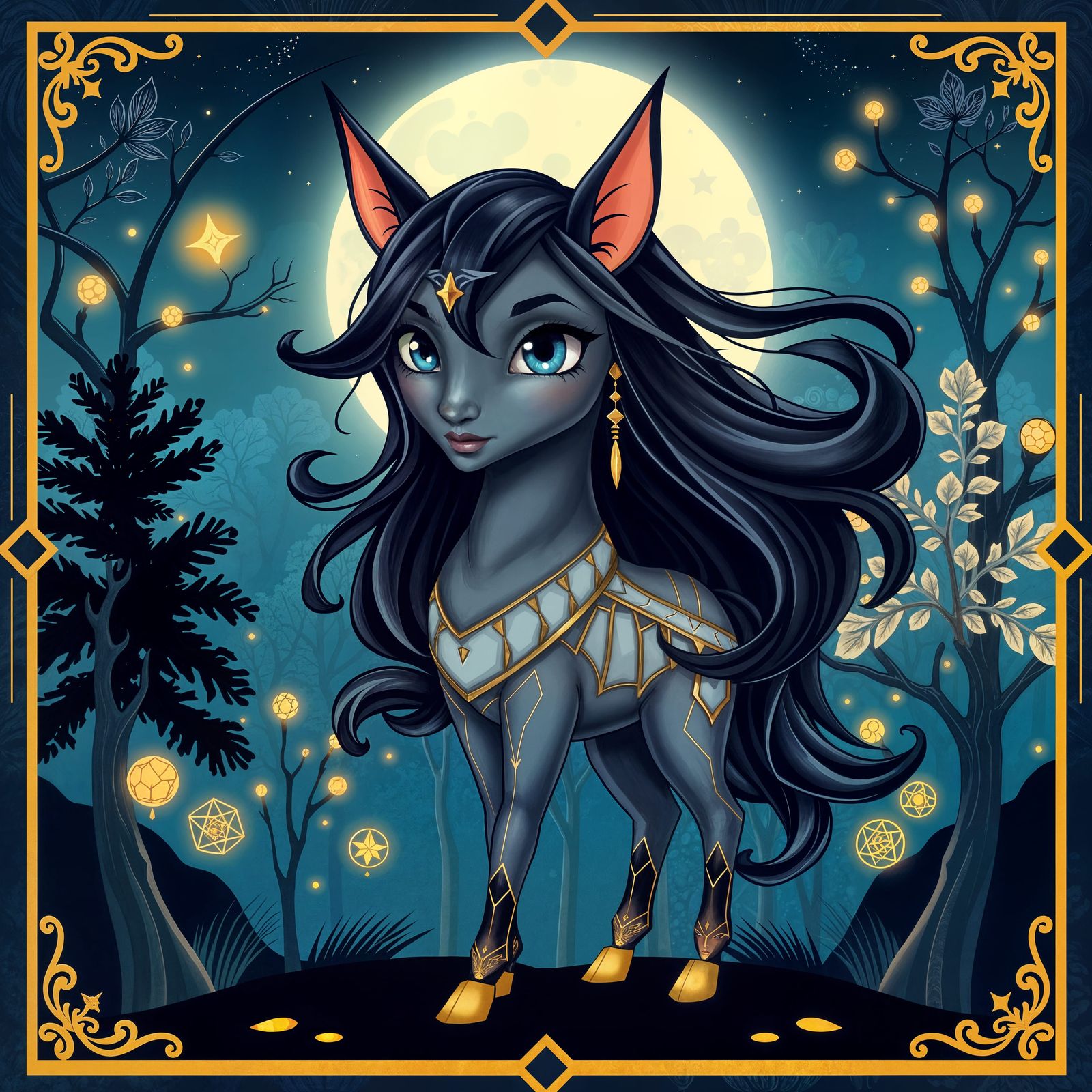 Art Deco Night Elf Centaur