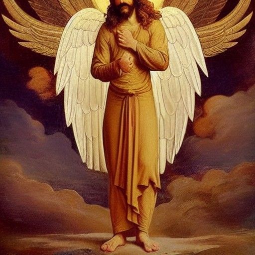 Archangel in Byzantine Style Religious Art