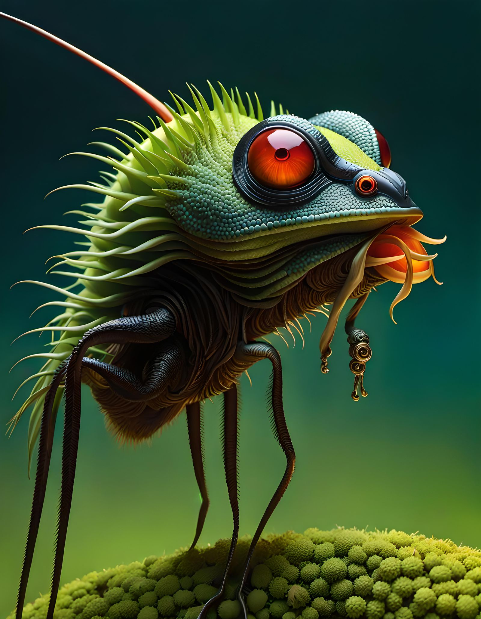 Surreal Atomic Skull in Style of Ernst Fuchs