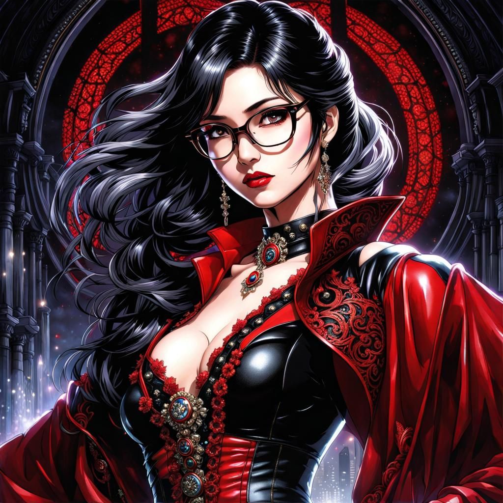 Gothic Woman in Modern Japan Fantasy Art
