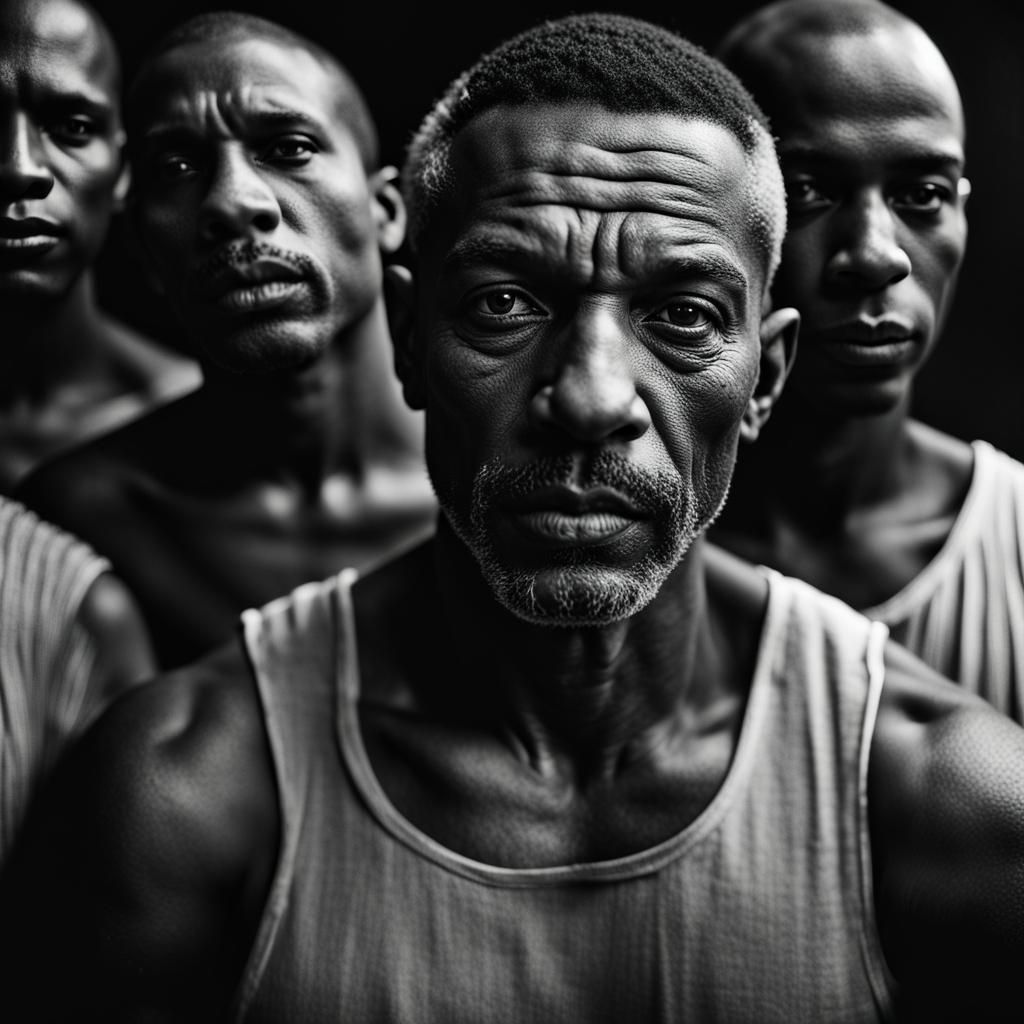 Men Standing Together in Ambient Light Portrait