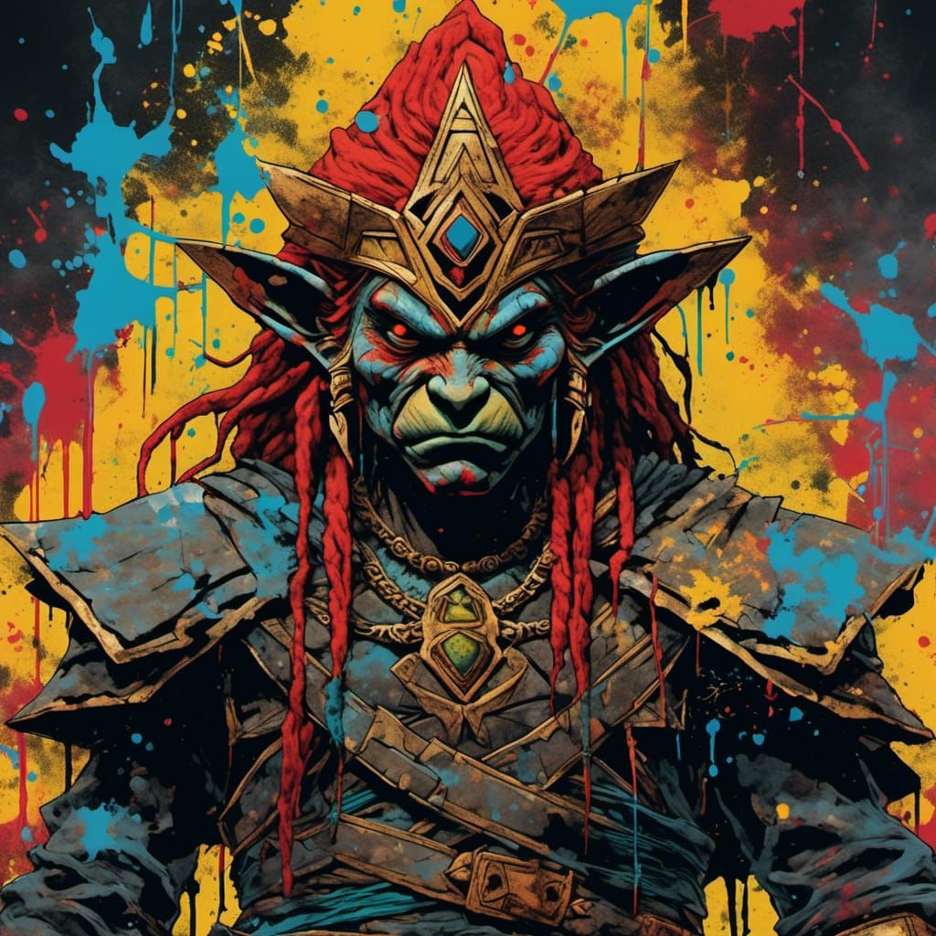Ganondorf on His Throne: Dark Fantasy Concept Art