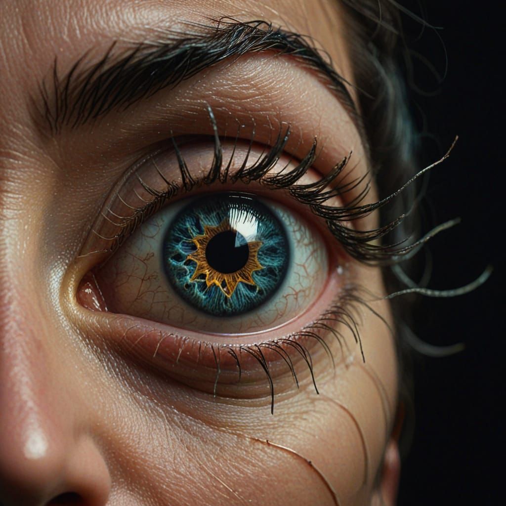 Surreal Eye of the Needle in Salvador Dali Style