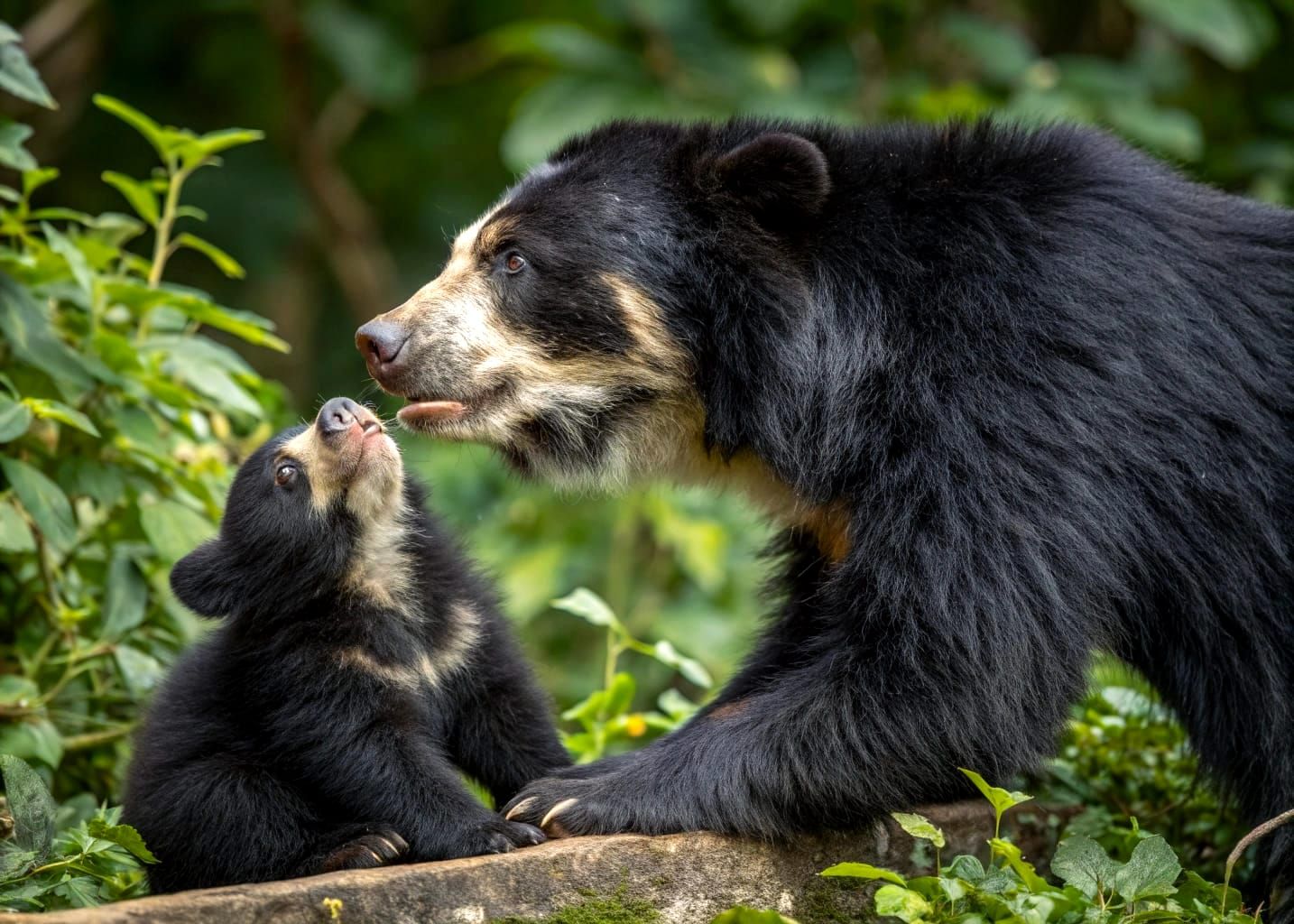 Mother Andean Bear (with her lone cub)