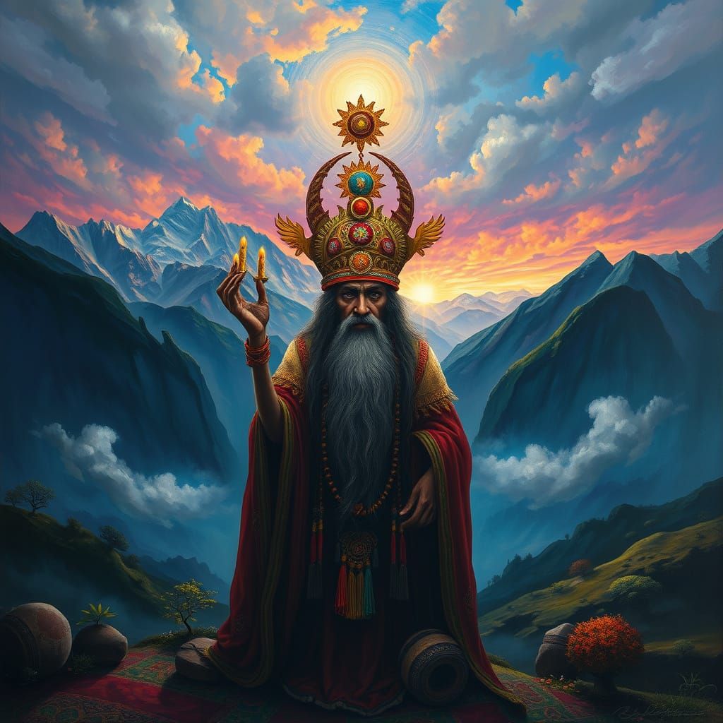 Enigmatic Pachacho in Dreamlike Andean Landscape