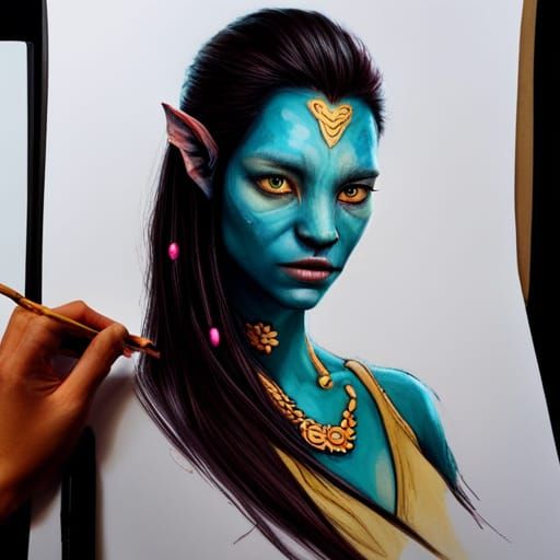 Beautiful Na'vi Portrait from Avatar: The Way of Water