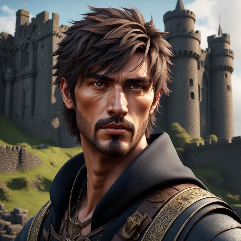 Handsome Ronin Portrait with Elden Ring Appearance