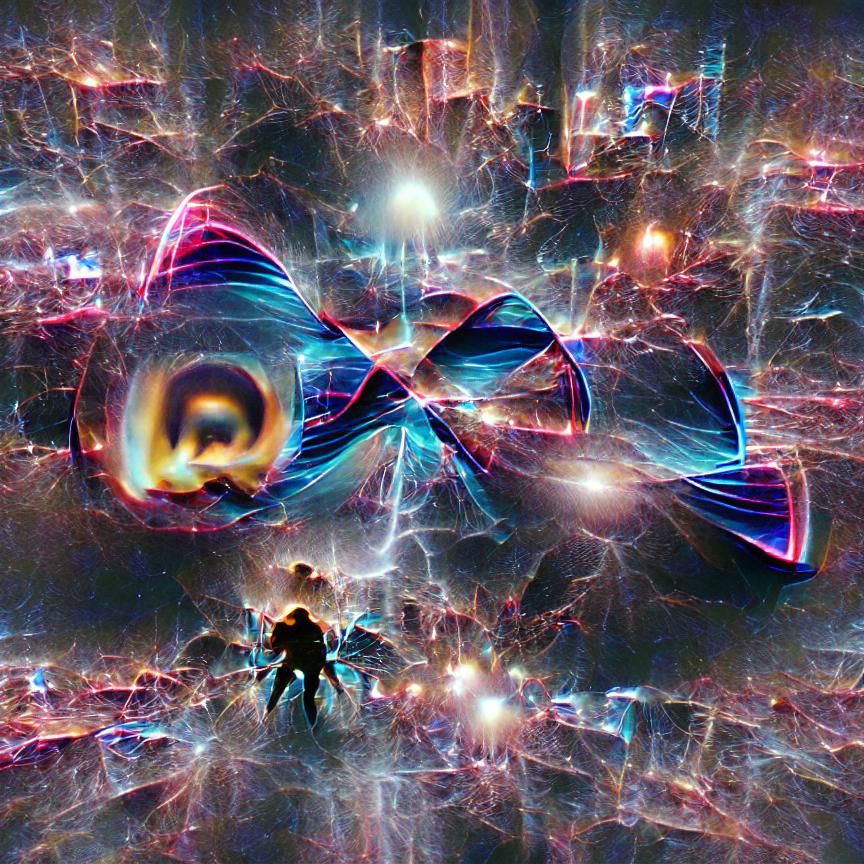 Geometric Neon Triangle Abstract Design