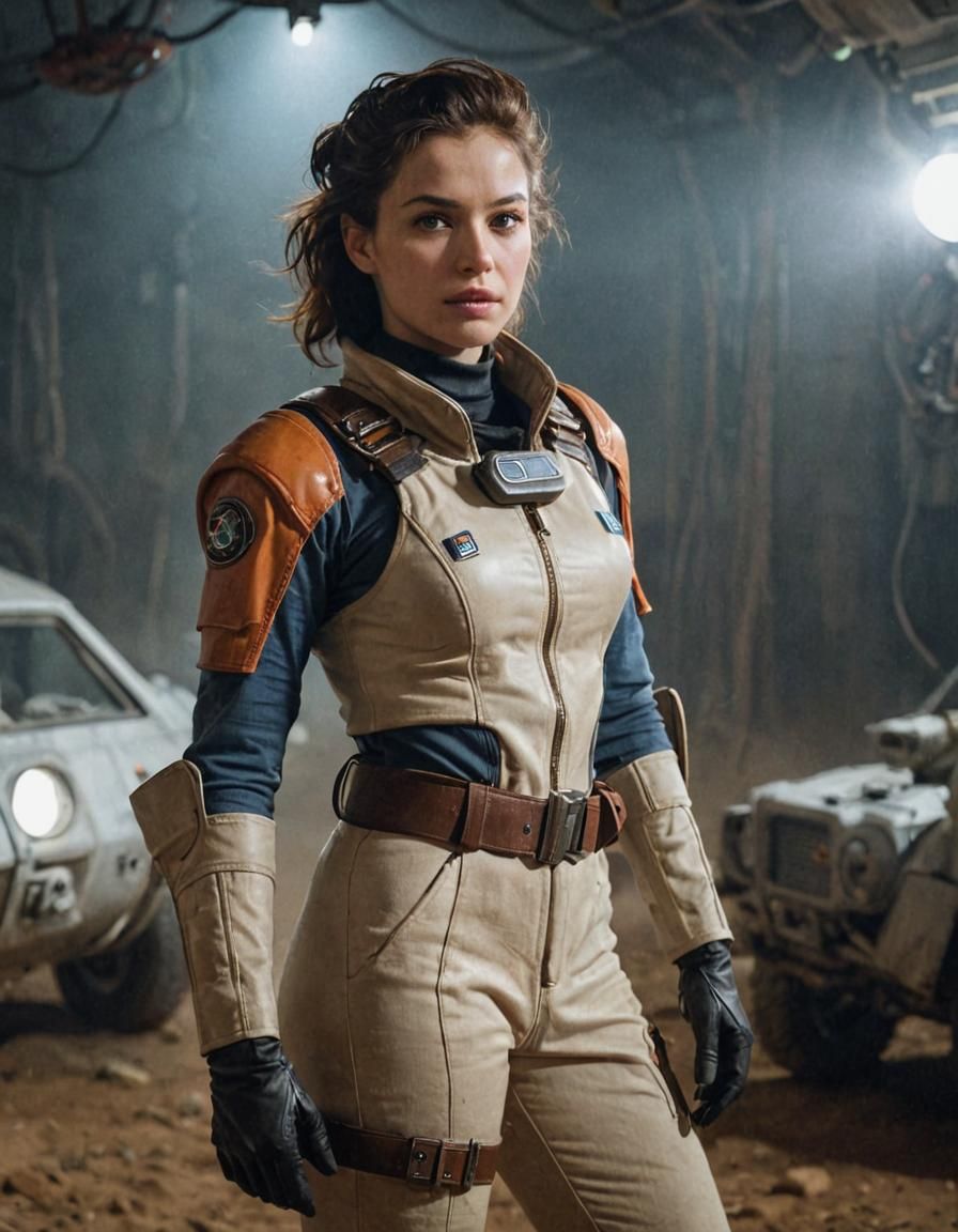 Sci-Fi Adventurer: Retro Cinematic Portrait