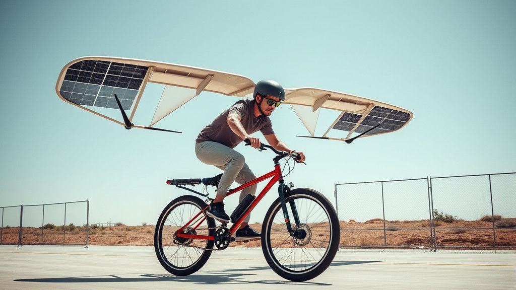 Aerodynamic Solar E-Bike with Biplane Wings