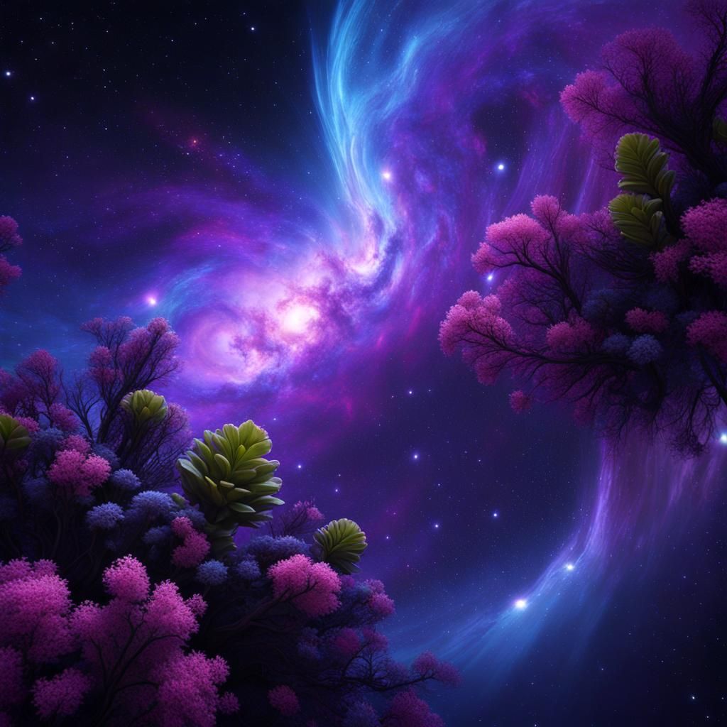 Otherworldly Galaxy Plant in Unreal Engine 5