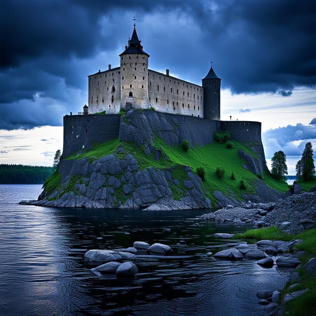 Sinister Fortress on Ladoga Lake