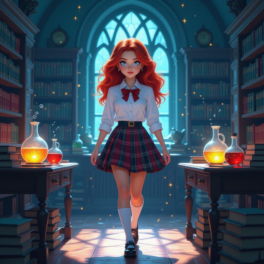 Teen Enters Mystical Classroom as Matte Painting