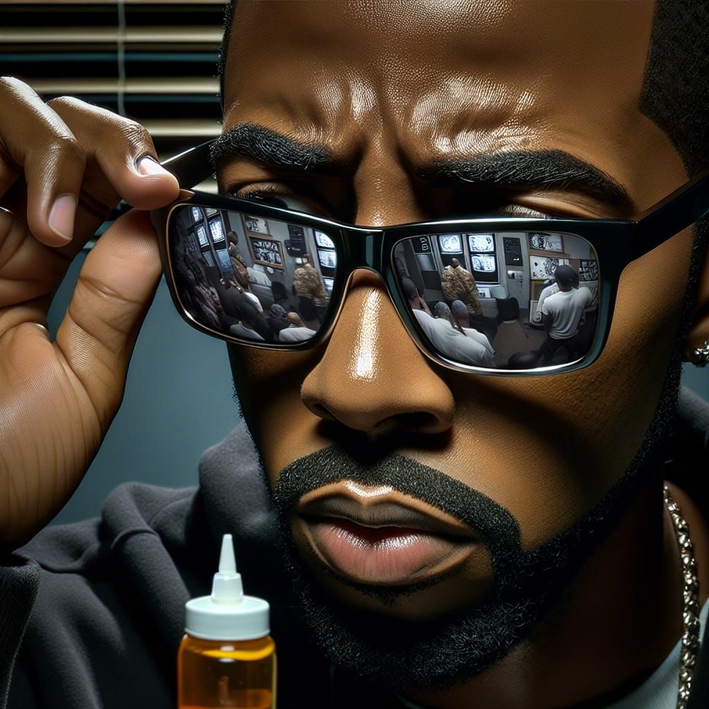 Hip Hop Artist Senses Trouble in Hyperrealistic Close-Up