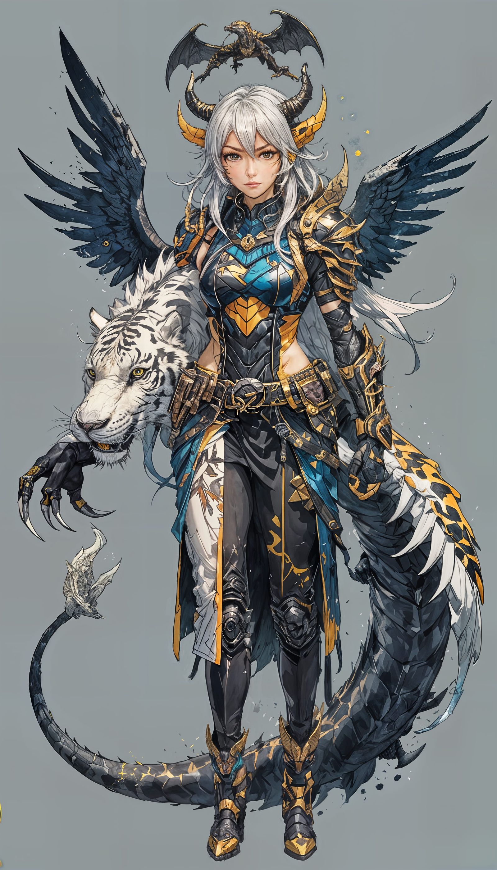 Fantastic Chimera Woman in Attack Mode