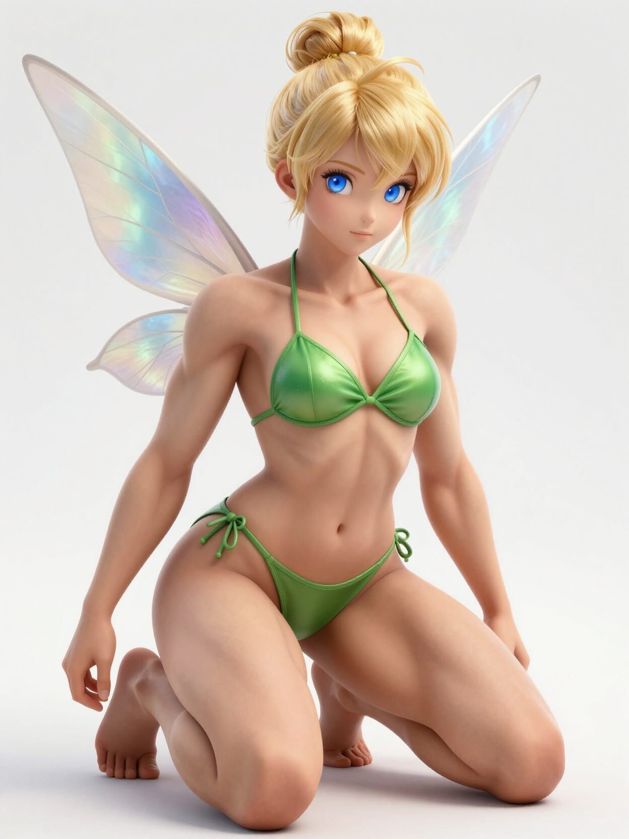 Muscular Tinkerbell in 3D Anime Style