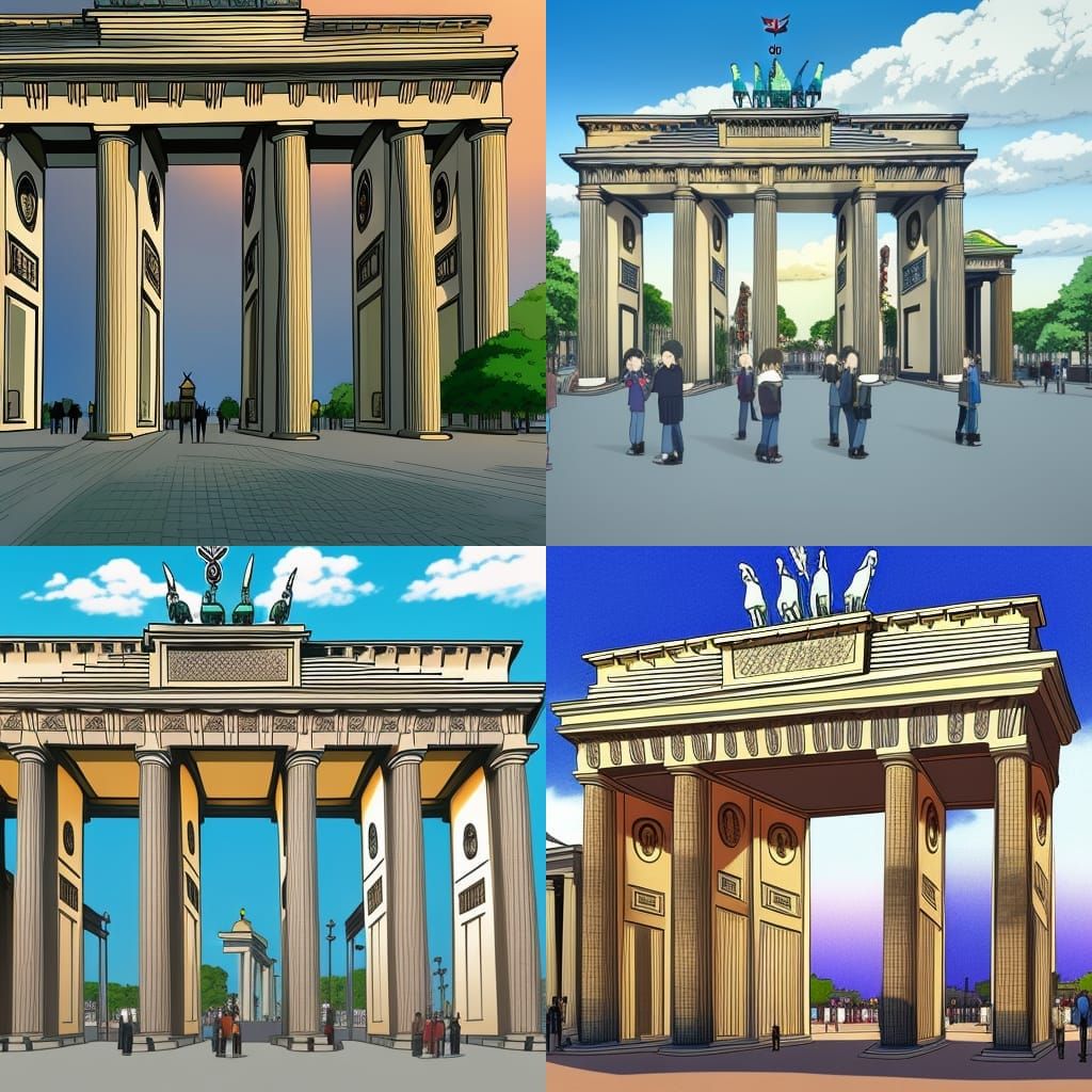 Brandenburg Gate Reflected: Studio Ghibli Anime