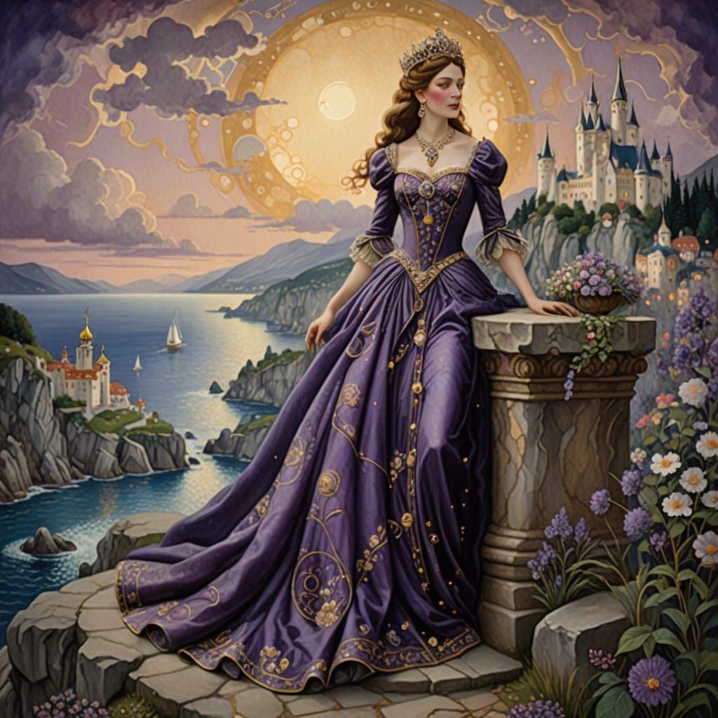 Majestic Amethyst Princess in Lavish Regalia