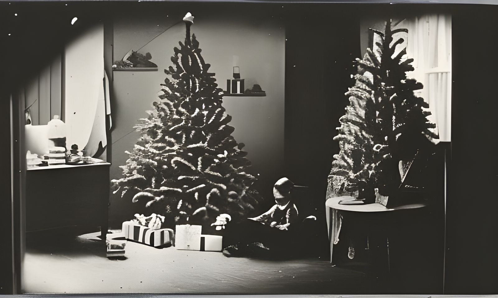 Nostalgic Christmas Scene from 1900s Photograph