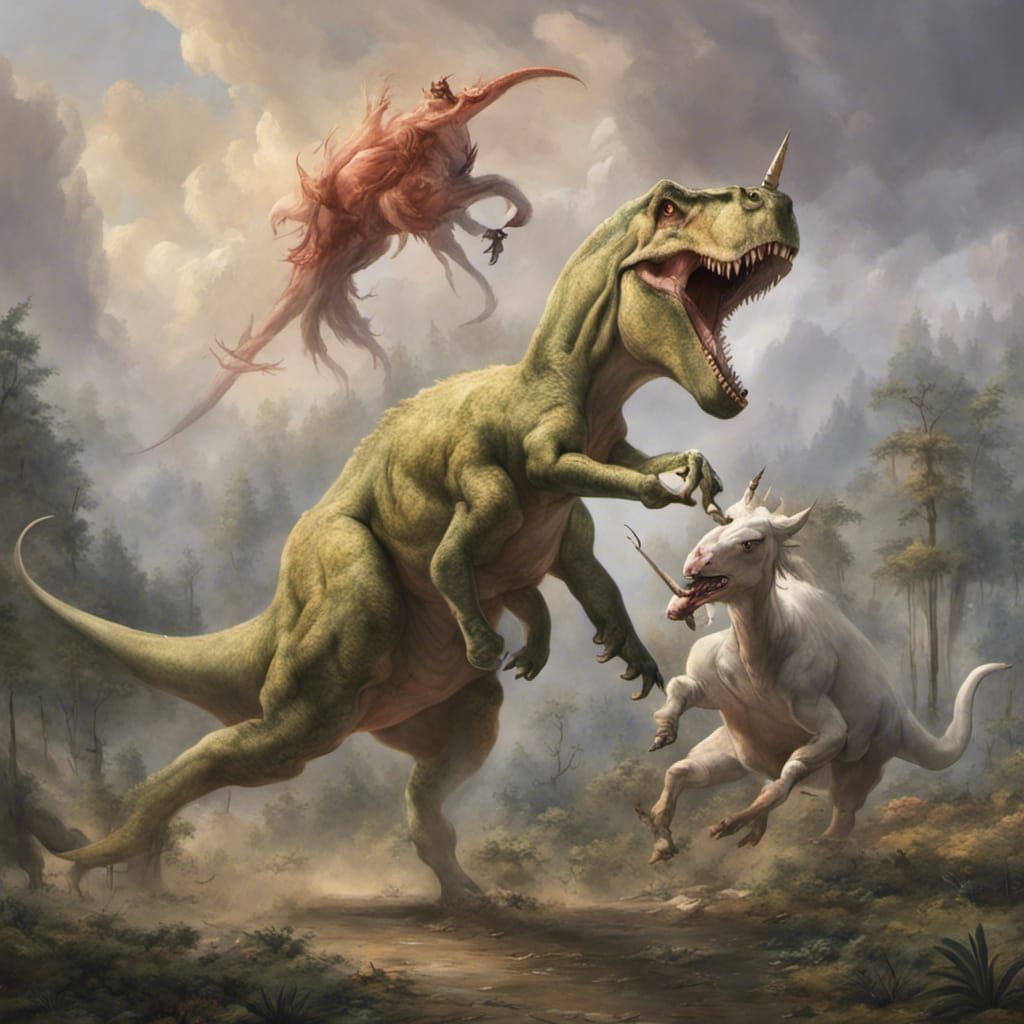 Dinosaur vs Unicorn: An Epic Battle