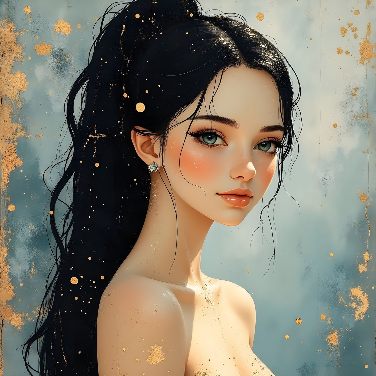 Beautiful Norse Goddess Vör in Ethereal Fantasy Style