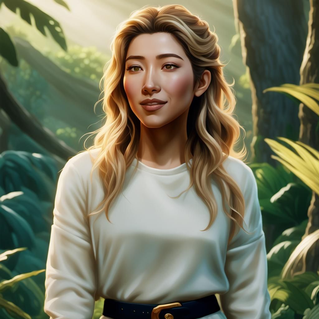 Dichen Lachman as Soyona Santos in 3D Cartoon Art