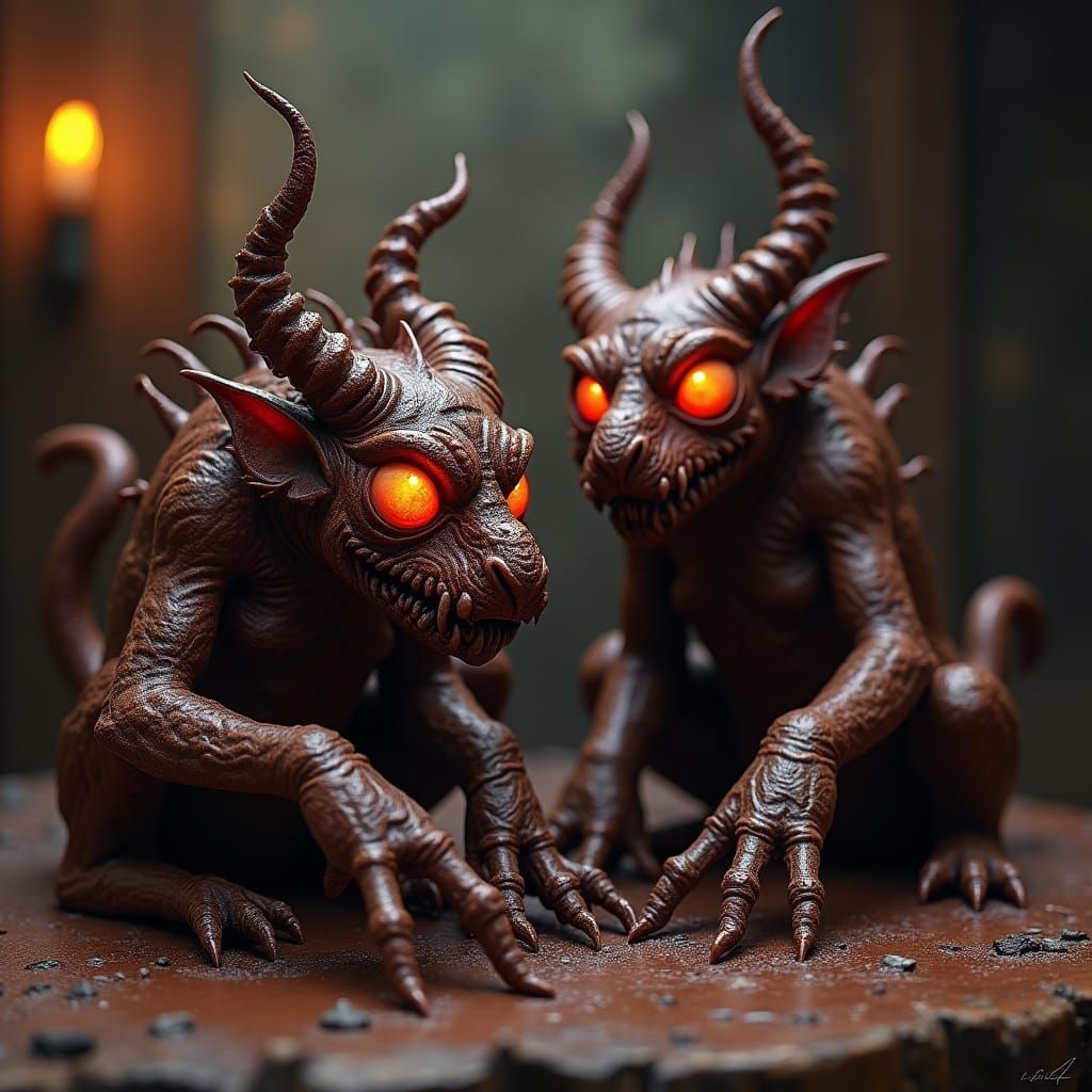 Chocolate Monsters Inspired by Gustave Doré