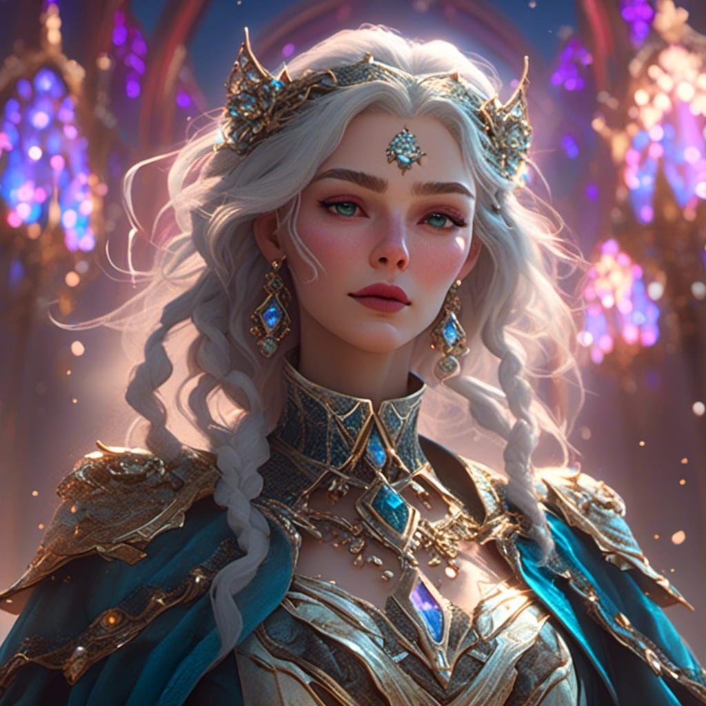 Wise Woman Portrait in Detailed Digital Painting Style